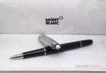 New Montblanc Meisterstuck Black Rollerball Pen - Silver textured Cap